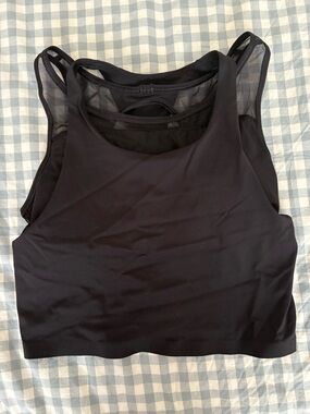 lululemon athletica Black Mesh-Back Sports Tank